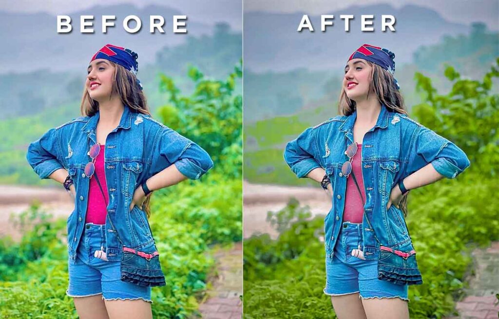 Before and after Lightroom Presets